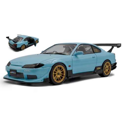 NISSAN SILVIA (S15) SPEC-R AERO SOLIDO WORKS 1999 BABY BLUE 1:18 Solido Auto Stradali Modellino