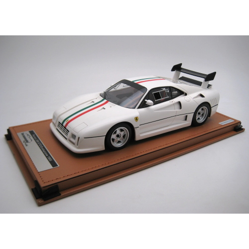 FERRARI 288 GTO EVOLUZIONE 1985 WHITE/ITALIAN FLAG STRIPE 1:18 Tecnomodel Auto Competizione Modellino
