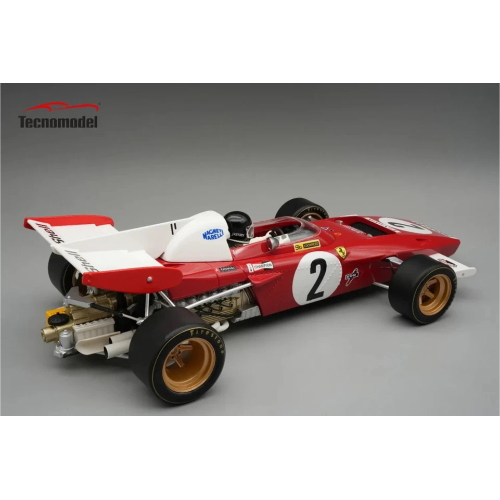 FERRARI 312 B2 N.2 ZANDVOORT GP 1971 J.ICKX CON VETRINA 1:18 Tecnomodel Formula 1 Modellino