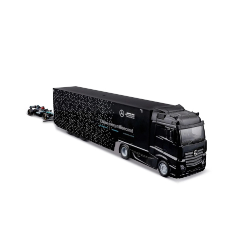 MERCEDES ACTROS GIGASPACE WITH F1 W15 N.63 G.RUSSELL 1:43 Burago Camion Modellino