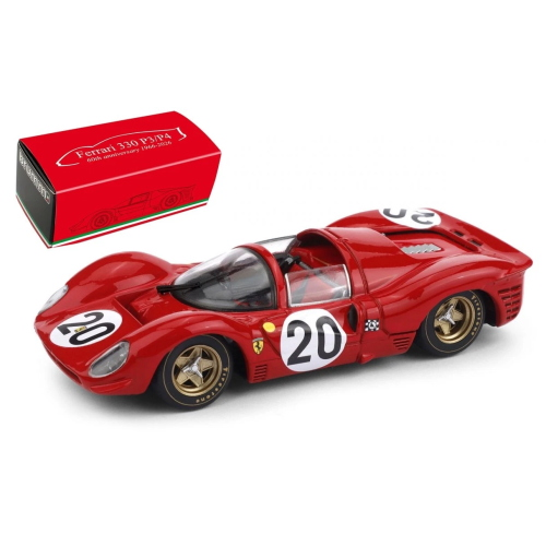 FERRARI 330 P 4 SPYDER N.20 24 H LE MANS 1967 AMON-VACCARELLA 1:43 Brumm Auto Competizione Modellino