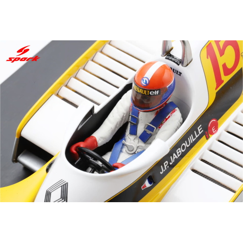 RENAULT RS11 JEAN-PIERRE JABOUILLE 1979 N.15 WINNER FRENCH GP 1:18 Spark Model Formula 1 Modellino