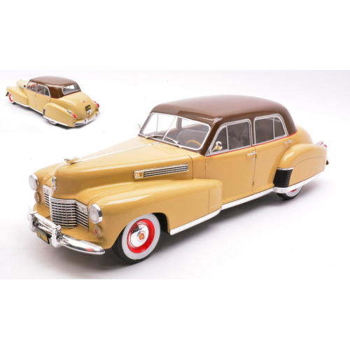 CADILLAC FLEETWOOD SERIES 60 SPECIAL SEDAN 1941 BEIGE/DARK BROWN 1:18 ModelCarGroup Auto Stradali Modellino