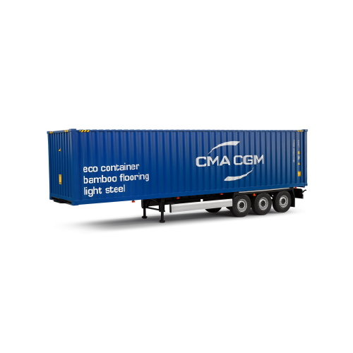 CONTAINER TRAILER 2024 BLUE 1:24 Solido Camion Modellino