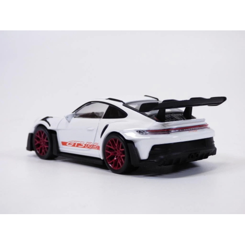 PORSCHE 911 GT3 RS 2022 WHITE WITH RED STICKERS JET CAR 1:43 Norev Auto Stradali Modellino