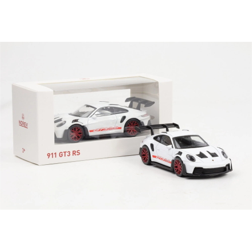 PORSCHE 911 GT3 RS 2022 WHITE WITH RED STICKERS JET CAR 1:43 Norev Auto Stradali Modellino