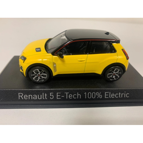 RENAULT 5 E-TECH 100% ELECTRIC 2024 POP YELLOW/BLACK 1:43 Norev Auto Stradali Modellino