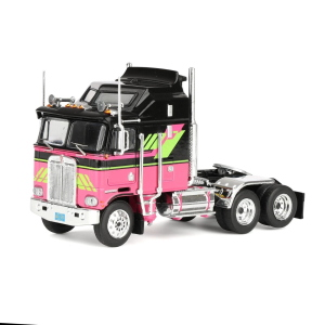 KENWORTH K100 AERODYNE 1976 BLACK/PINK 1:64 Ixo Model Camion Modellino