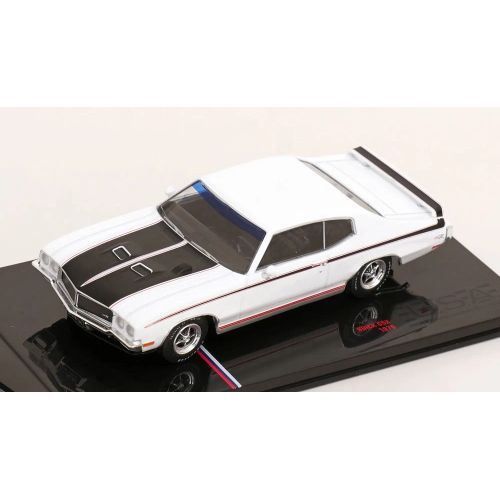 BUICK GSX 1970 WHITE/BLACK 1:43 Ixo Model Auto Stradali Modellino