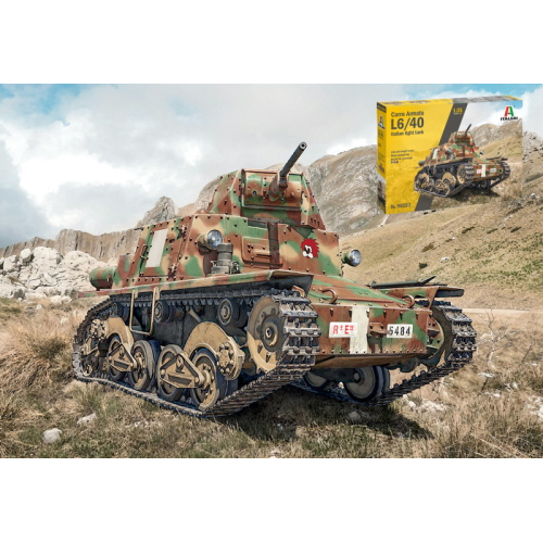 CARRO ARMATO L6/40 ITALIAN LIGHT TANK KIT 1:35 Italeri Kit Mezzi Militari Modellino