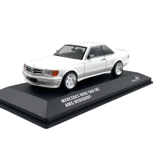 MERCEDES S-CLASS 560SEC AMG (C126) WIDE BODY 1990 WHITE 1:43 Solido Auto Stradali Modellino