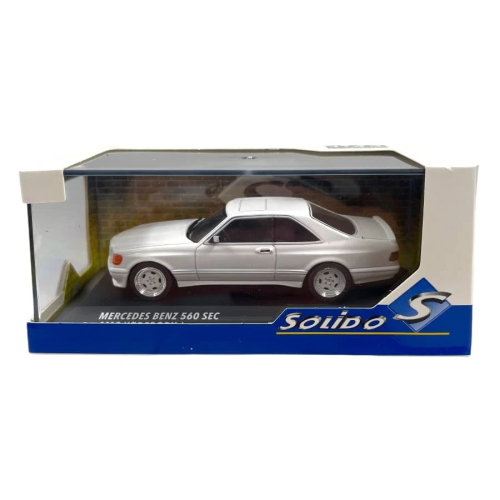 MERCEDES S-CLASS 560SEC AMG (C126) WIDE BODY 1990 WHITE 1:43 Solido Auto Stradali Modellino