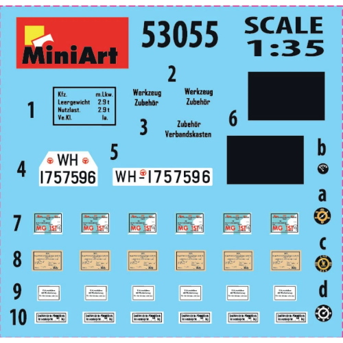 GERMAN 3T CARGO TRUCK WITH MG 151/20 DRILLING KIT 1:35 Miniart Kit Mezzi Militari Modellino
