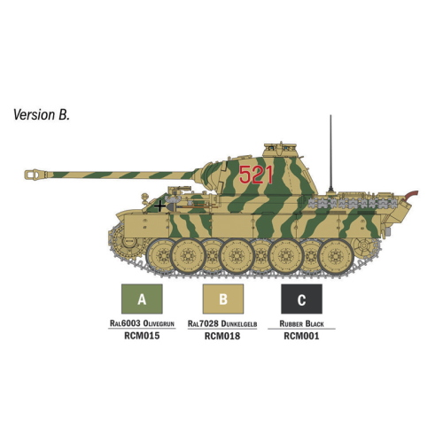 PANTHER SD.KFZ.171 AUSF.A MODEL SET KIT 1:56 Italeri Kit Mezzi Militari Modellino