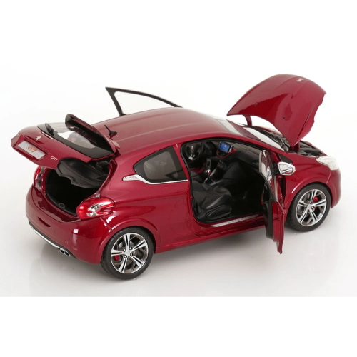 PEUGEOT 208 GTI 2013 RUBIS RED 1:18 Norev Auto Stradali Modellino