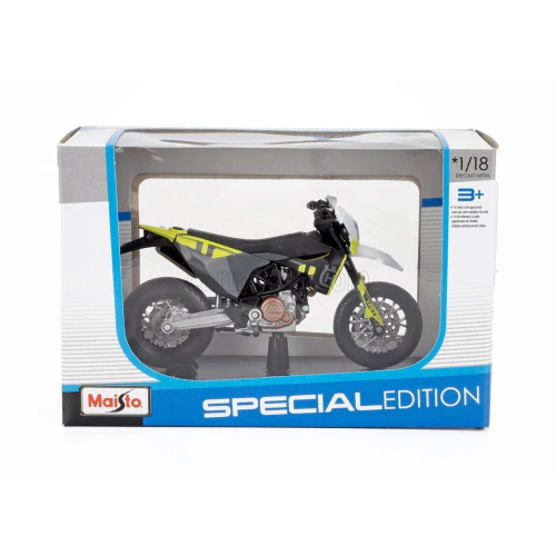 HUSQUARNA HUSKY 701 SUPERMOTO 2023 BLACK 1:18 Maisto Moto Modellino