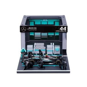 PIT STOP SET MERCEDES F1 W14 N.44 LEWIS HAMILTON 2023 1:43 Burago Formula 1 Modellino