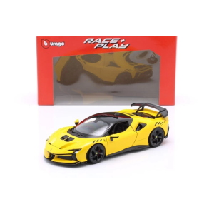 FERRARI SF90 XX STRADALE 2019 YELLOW 1:24 Burago Auto Stradali Modellino
