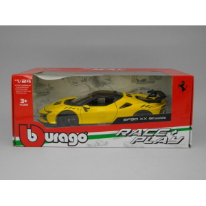 FERRARI SF90 XX STRADALE 2019 YELLOW 1:24 Burago Auto Stradali Modellino