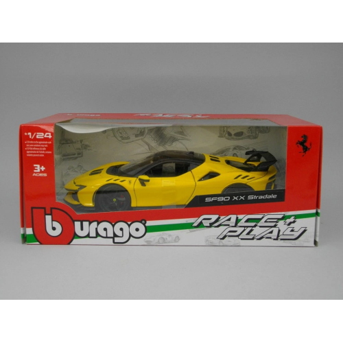 FERRARI SF90 XX STRADALE 2019 YELLOW 1:24 Burago Auto Stradali Modellino