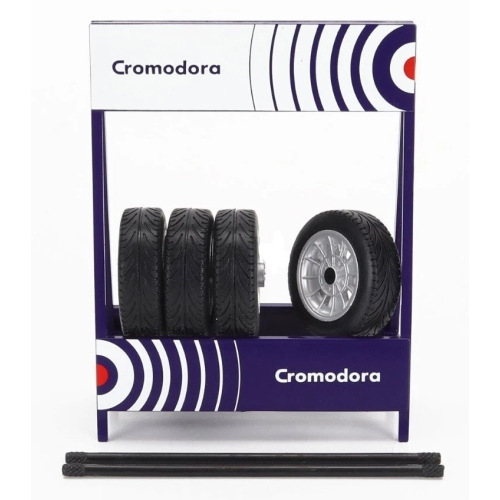 SET 4 WHEELS CROMODORA SILVER 1:18 Ixo Model Art.Vari Modellino