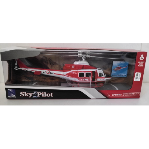 ELICOTTERO BELL 412 VIGILI DEL FUOCO 1:48 New Ray Elicotteri Modellino