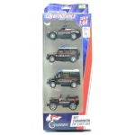 SET 4 PZ. VEICOLI CARABINIERI CON RETROCARICA 1:64 RE.EL.Toys Forze dell'Ordine Modellino