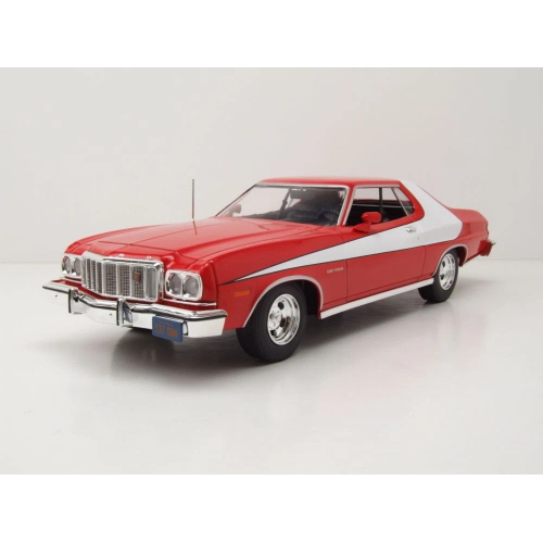 FORD GRAN TORINO STARSKY & HUTCH TV SERIES 1975-79 1:18  ModelCarGroup Movie Modellino