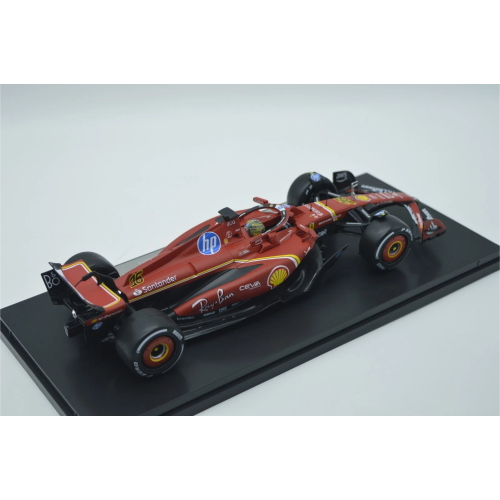 FERRARI SF-24 N.16 CHARLES LECLERC 2024 CON VETRINA 1:18 Burago Formula 1 Modellino