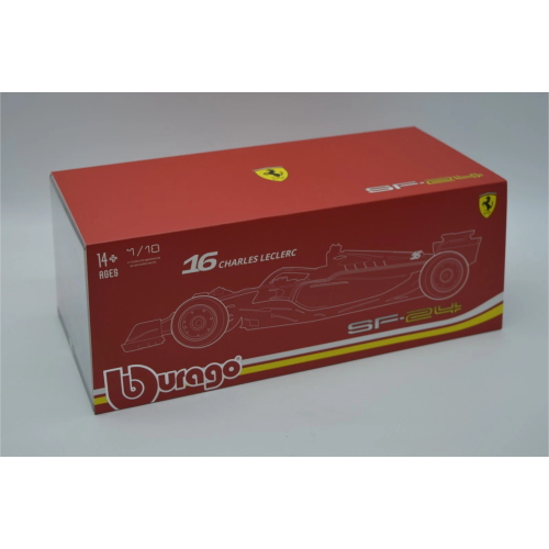 FERRARI SF-24 N.16 CHARLES LECLERC 2024 CON VETRINA 1:18 Burago Formula 1 Modellino