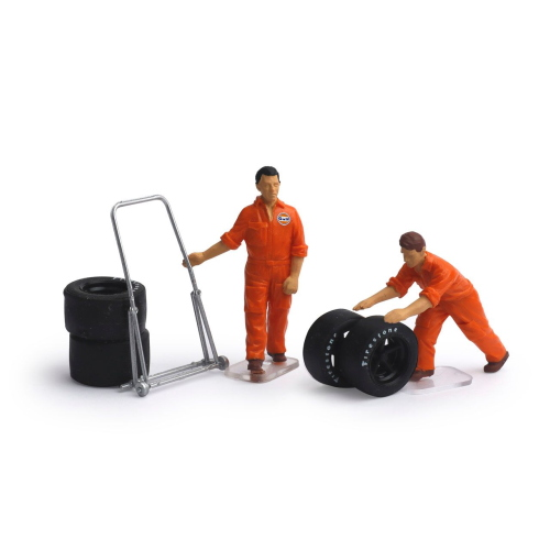 SET CAMBIO GOMME 2 MECCANICI + ACCESSORI 1:43 Brumm Diorami Modellino