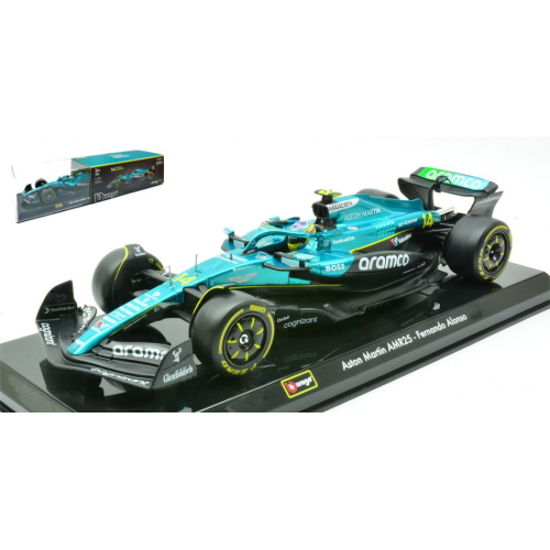 ASTON MARTIN AMR 25 N.14 2025 FERNANDO ALONSO SIGNATURE 1:24 Burago Formula 1 Modellino