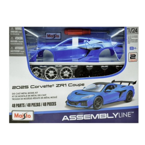 CORVETTE ZR1 COUPE 2024 BLUE KIT 1:24 Maisto Kit Auto Modellino