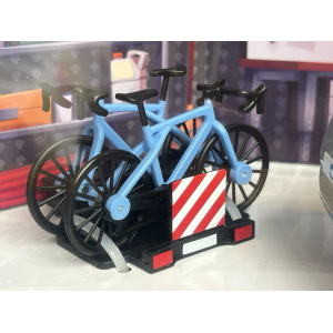 FIAT 500e FULL ELECTRIC 2021 WITH BICYCLE 1:24 Burago Auto Stradali Modellino