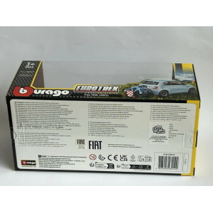 FIAT 500e FULL ELECTRIC 2021 WITH BICYCLE 1:24 Burago Auto Stradali Modellino