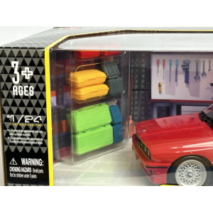 BMW M3 + RACK BASKET 1:24 Burago Auto Stradali Modellino