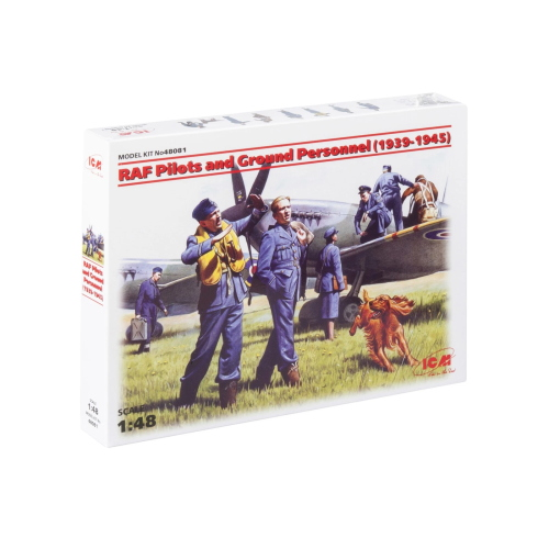 ROYAL AIR FORCE PILOTS AND GROUND PERSONNEL 1939-1945  KIT 1:48 ICM Kit Figure Militari Modellino