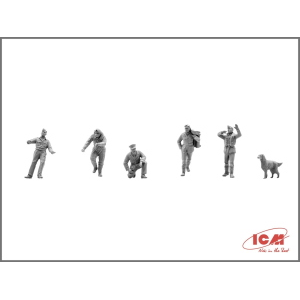 ROYAL AIR FORCE PILOTS AND GROUND PERSONNEL 1939-1945  KIT 1:48 ICM Kit Figure Militari Modellino