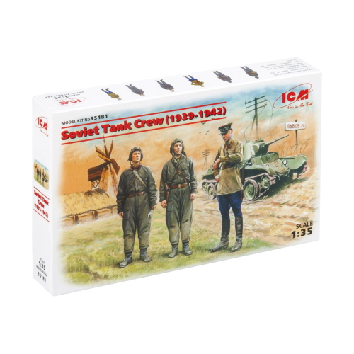 SOVIET TANK CREW 1939-42 FIGURE 1:35 ICM Kit Figure Militari Modellino