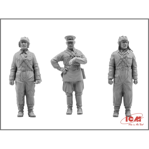 SOVIET TANK CREW 1939-42 FIGURE 1:35 ICM Kit Figure Militari Modellino