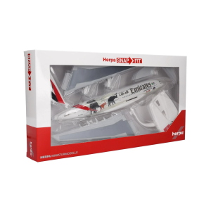 AIRBUS A380 EMIRATES UNITED FOR WILDLIFE 1:250 Herpa Aerei Modellino