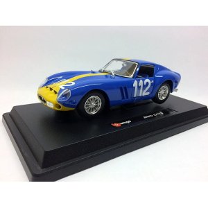 FERRARI 250 GTO N.112 9th TARGA FLORIO 1964 U.NORINDER-P.TROBERG 1:24 Burago Auto Competizione Modellino
