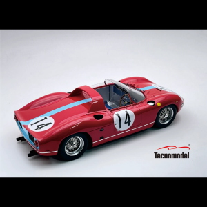 FERRARI 330P N.14 2ND LE MANS 1964 HILL-BONNIER 1:18 Tecnomodel Auto Competizione Modellino