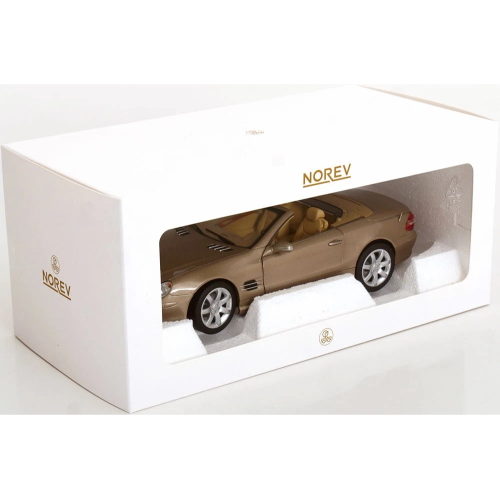 MERCEDES SL 500 2003 BEIGE 1:18 Norev Auto Stradali Modellino