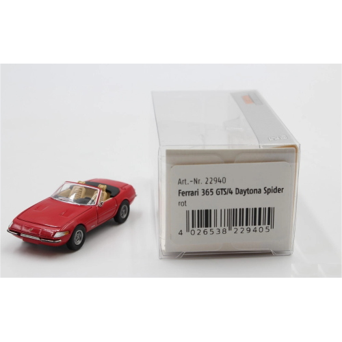 FERRARI 365 GTS/4 DAYTONA SPIDER 1971 RED 1:87 Brekina Auto Stradali Modellino