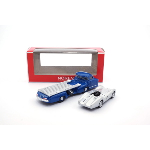MERCEDES REENNTRANSPORTER + W196 1:64 Norev Camion Modellino