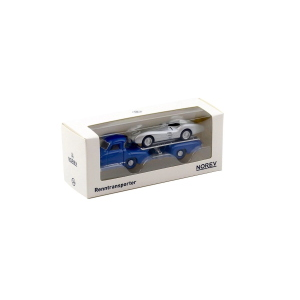 MERCEDES REENNTRANSPORTER + W196 1:64 Norev Camion Modellino