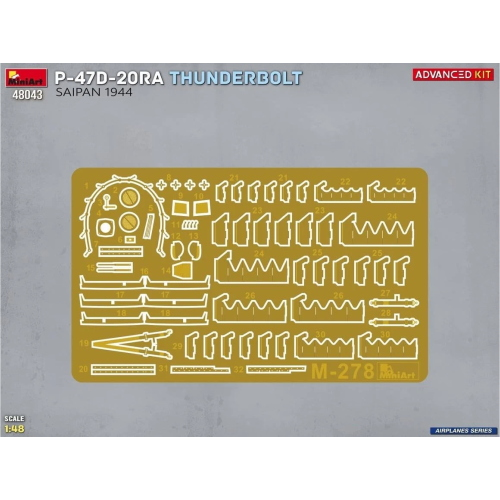 P-47D-20RA THUNDERBOLT SAIPAN 1944 ADVANCED KIT 1:48 Miniart Kit Aerei Modellino
