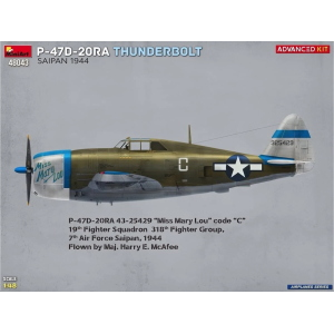 P-47D-20RA THUNDERBOLT SAIPAN 1944 ADVANCED KIT 1:48 Miniart Kit Aerei Modellino