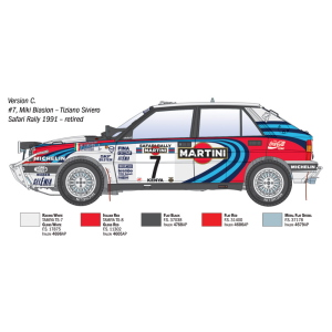 LANCIA DELTA HF INTEGRALE 16V SAFARI RALLY 1991 KIT 1:12 Italeri Kit Auto Modellino